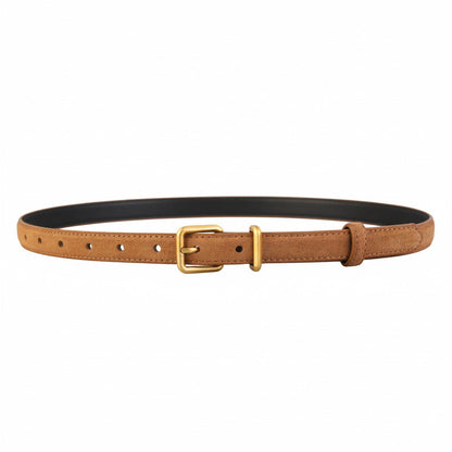Golden Buckle Skinny Belt