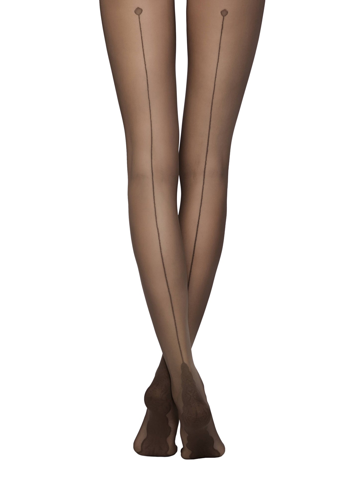 Conte Stella 20 Den - Fantasy Thin Women's Tights with a pattern "imitation of a seam along the leg" (8С-173СП)