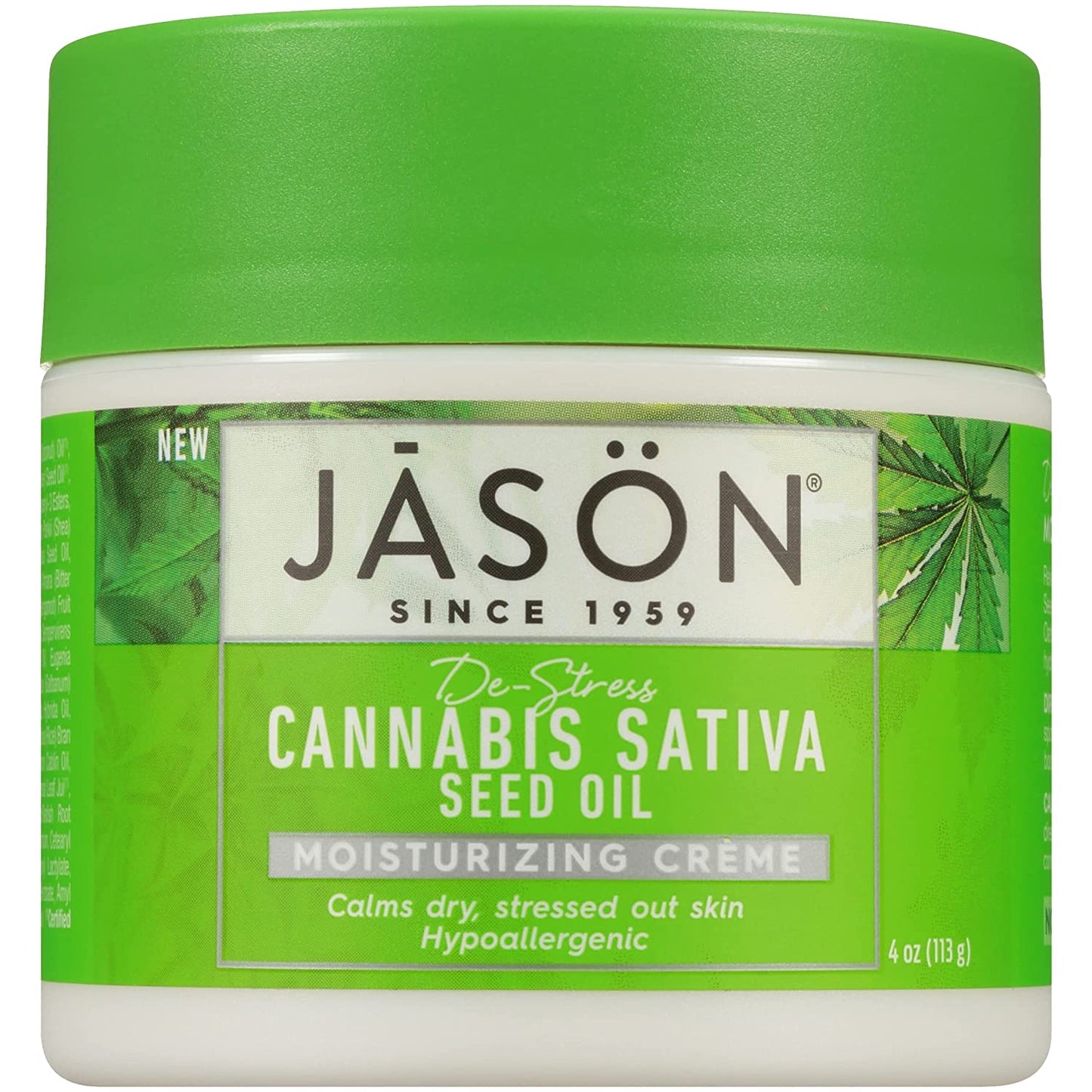 Jason Natural Products - Moisturizing Cannabis Sativa Cream - 4 Oz