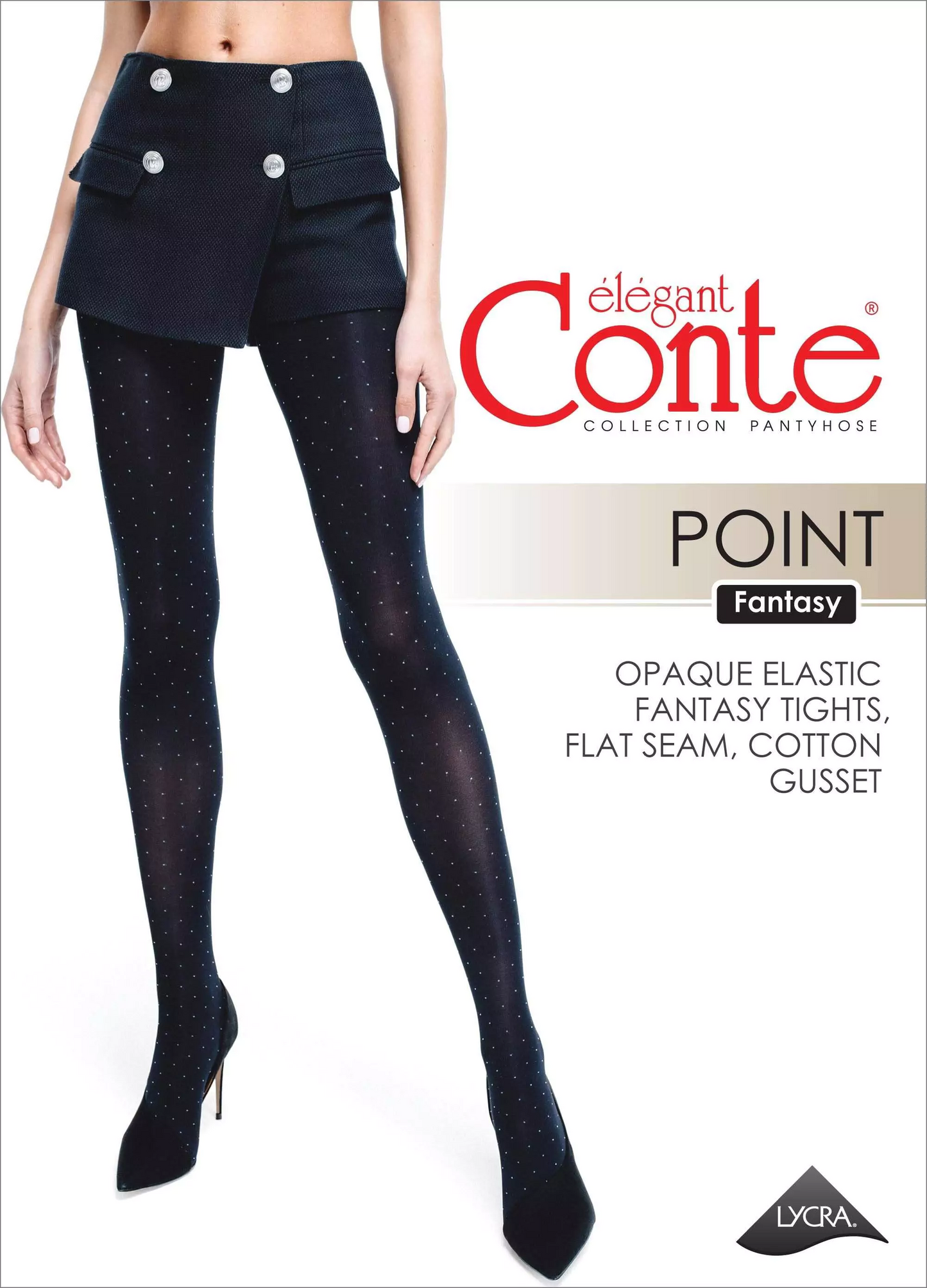Conte Point 50 Den - Fantasy Opaque Women's Tights with a pattern of "dots" (19С-10СП)
