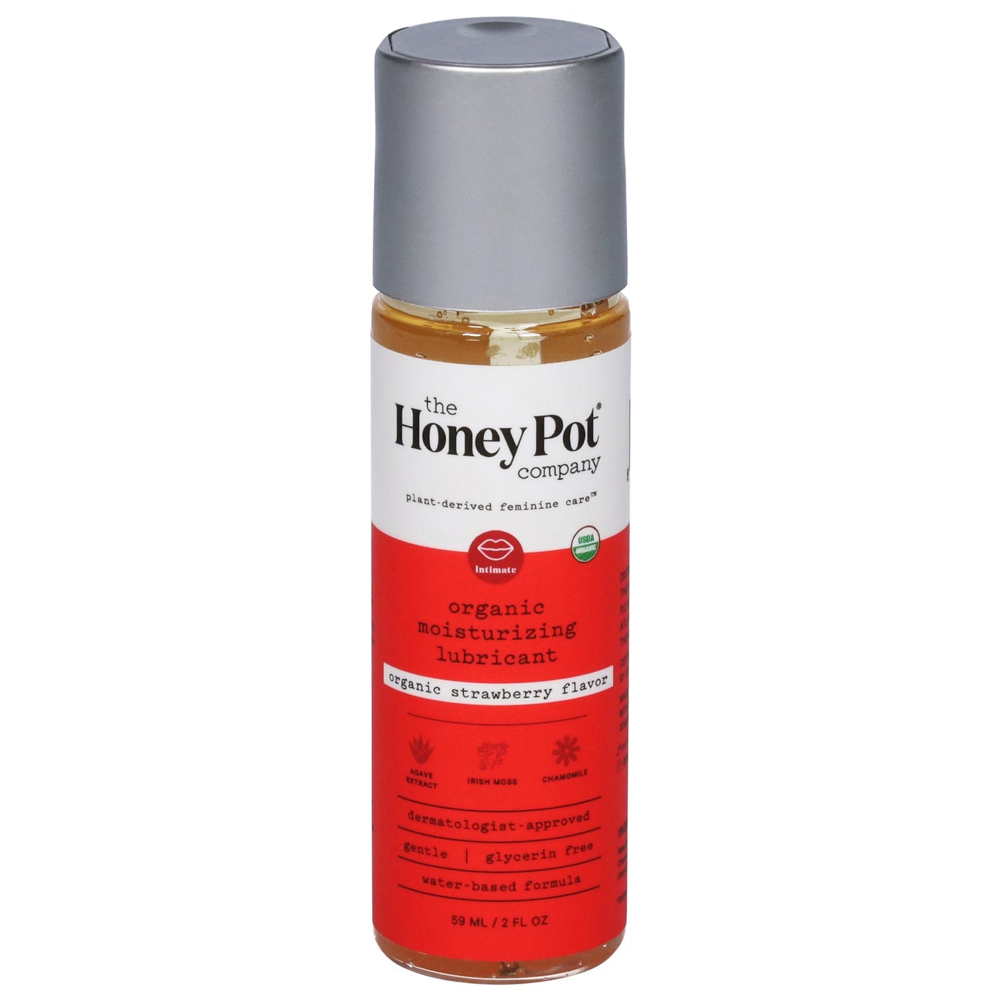 The Honey Pot Organic Water-Based Personal Lubricant Organic Straw -  2 fl oz