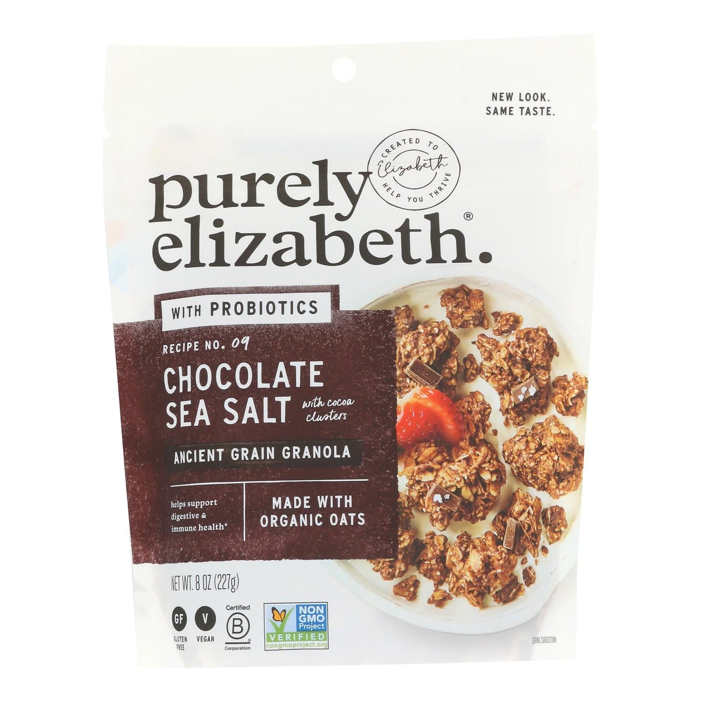 Purely Elizabeth Chocolate Sea Salt Probiotic Granola, 8 Oz, 6-Pack