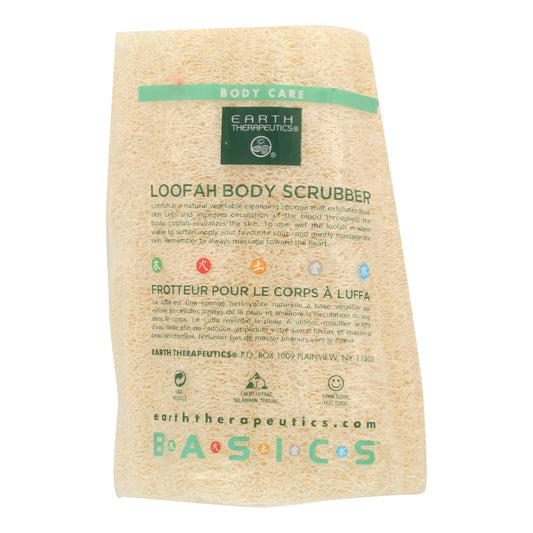 Earth Therapeutics Loofah Body Scrubber - Natural Exfoliating Sponge, 1 Loofah