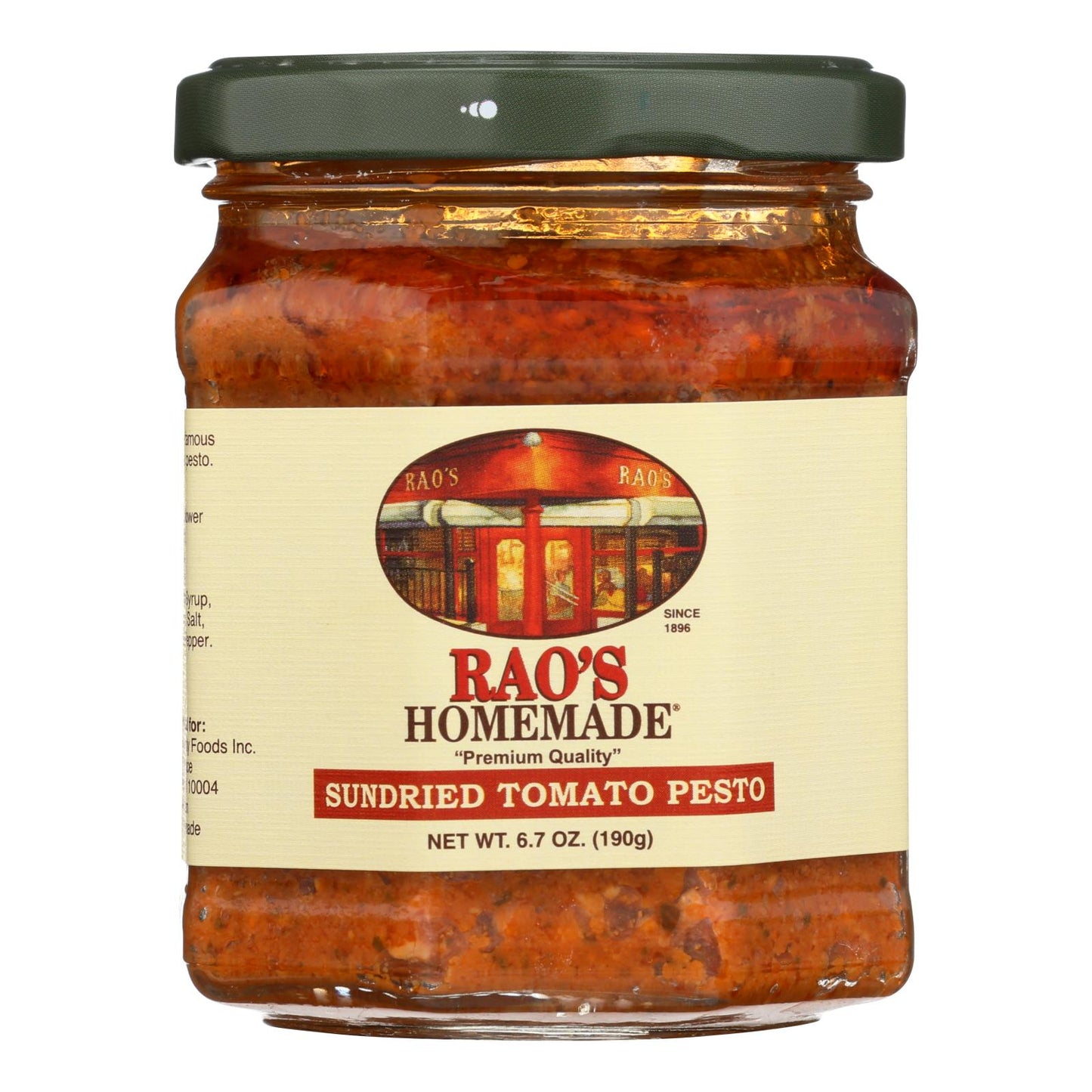 Rao's Pesto Sun Dried Tomato - Pack of 6 - 6.7 Oz - Authentic Italian Flavor