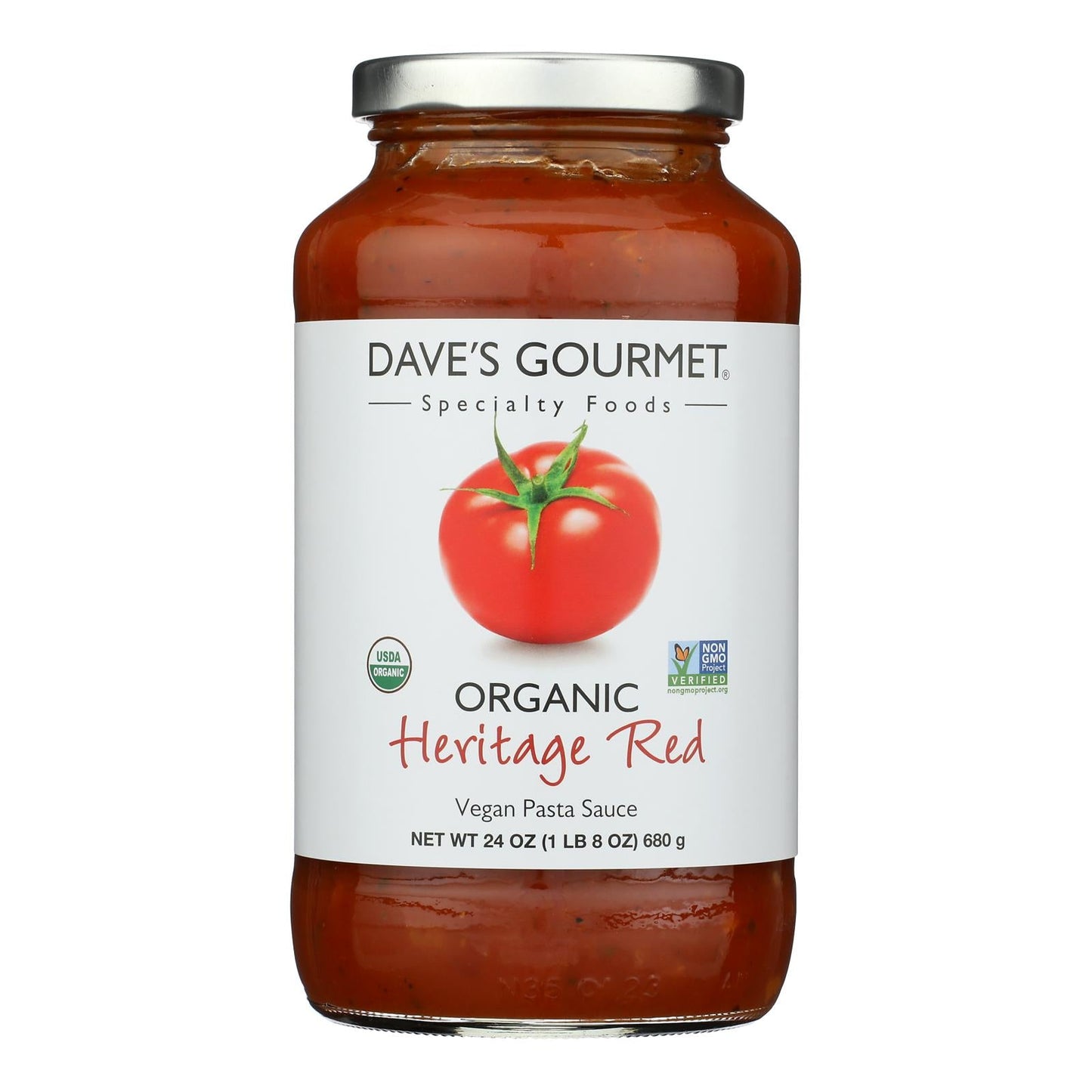 Dave's Gourmet Heritage Red Pasta Sauce - Pack of 6 (24 oz )