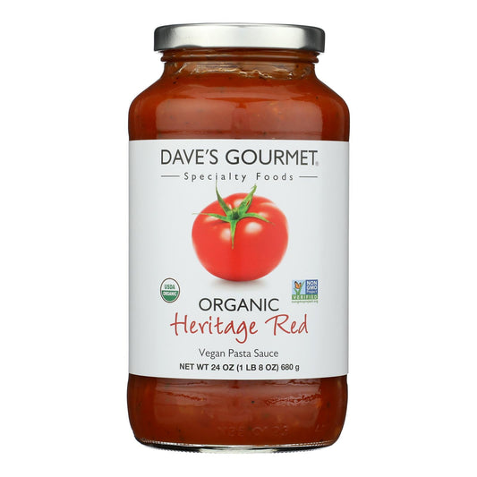 Dave's Gourmet Heritage Red Pasta Sauce - Pack of 6 (24 oz )