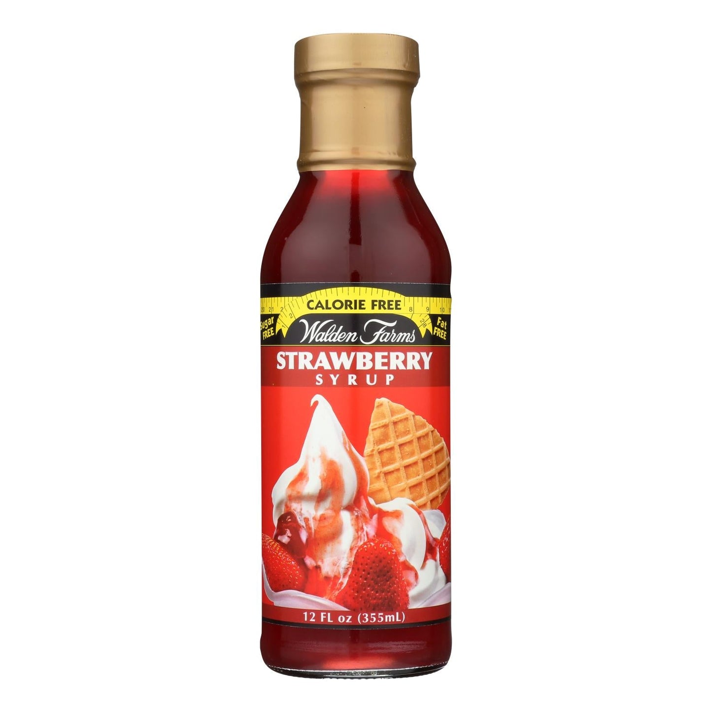Walden Farms Sugar-Free Strawberry Syrup, 12 Fl Oz  (Pack of 6)