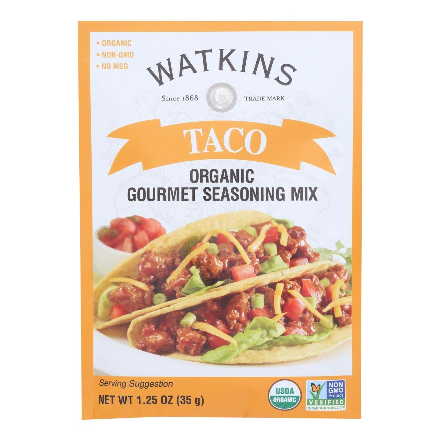 Watkins Gourmet Taco Seasoning Mix - Pack of 12 (1.25 oz Each)