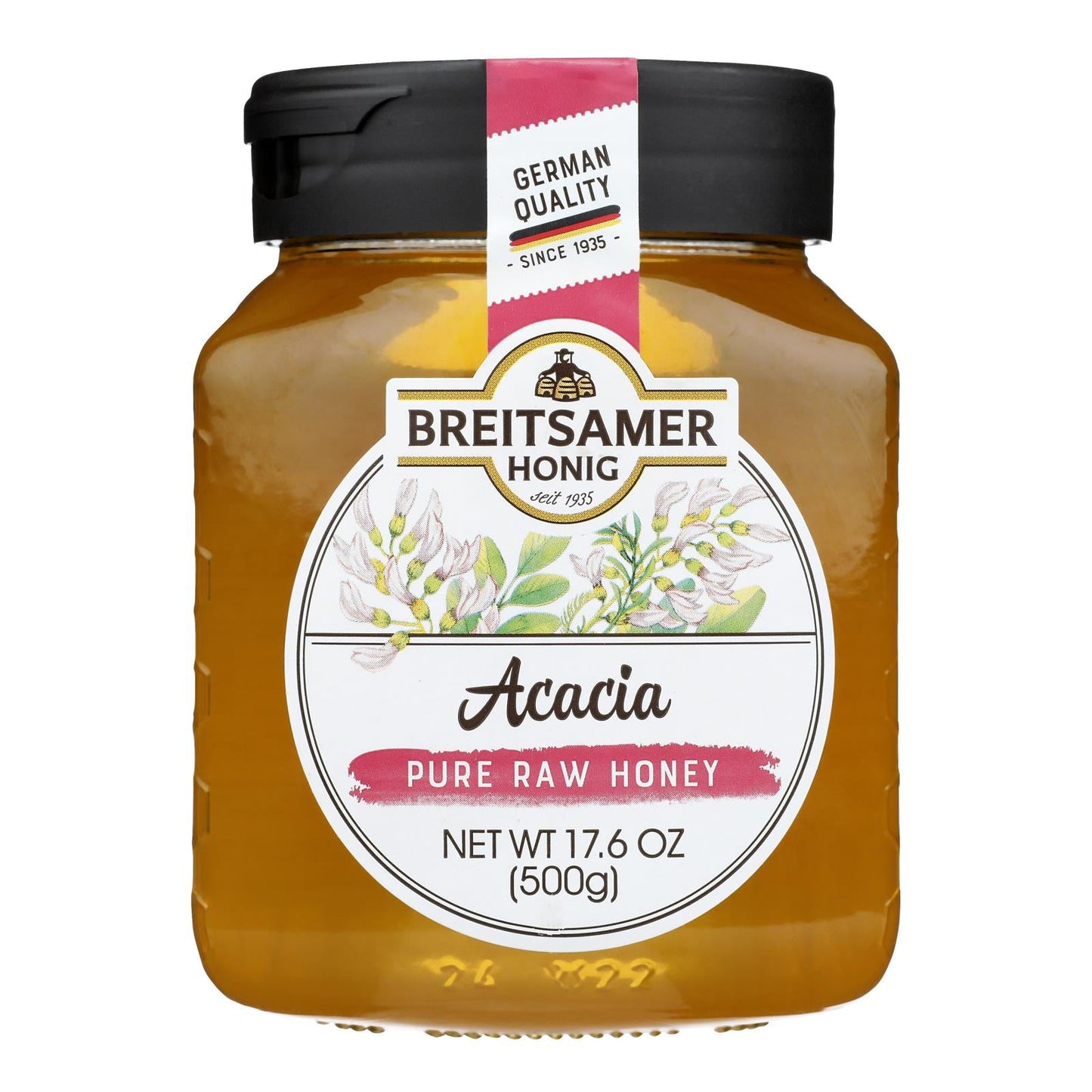 Breitsamer Acacia Honey - 17.6 Oz - Pack of 6 - Pure & Natural