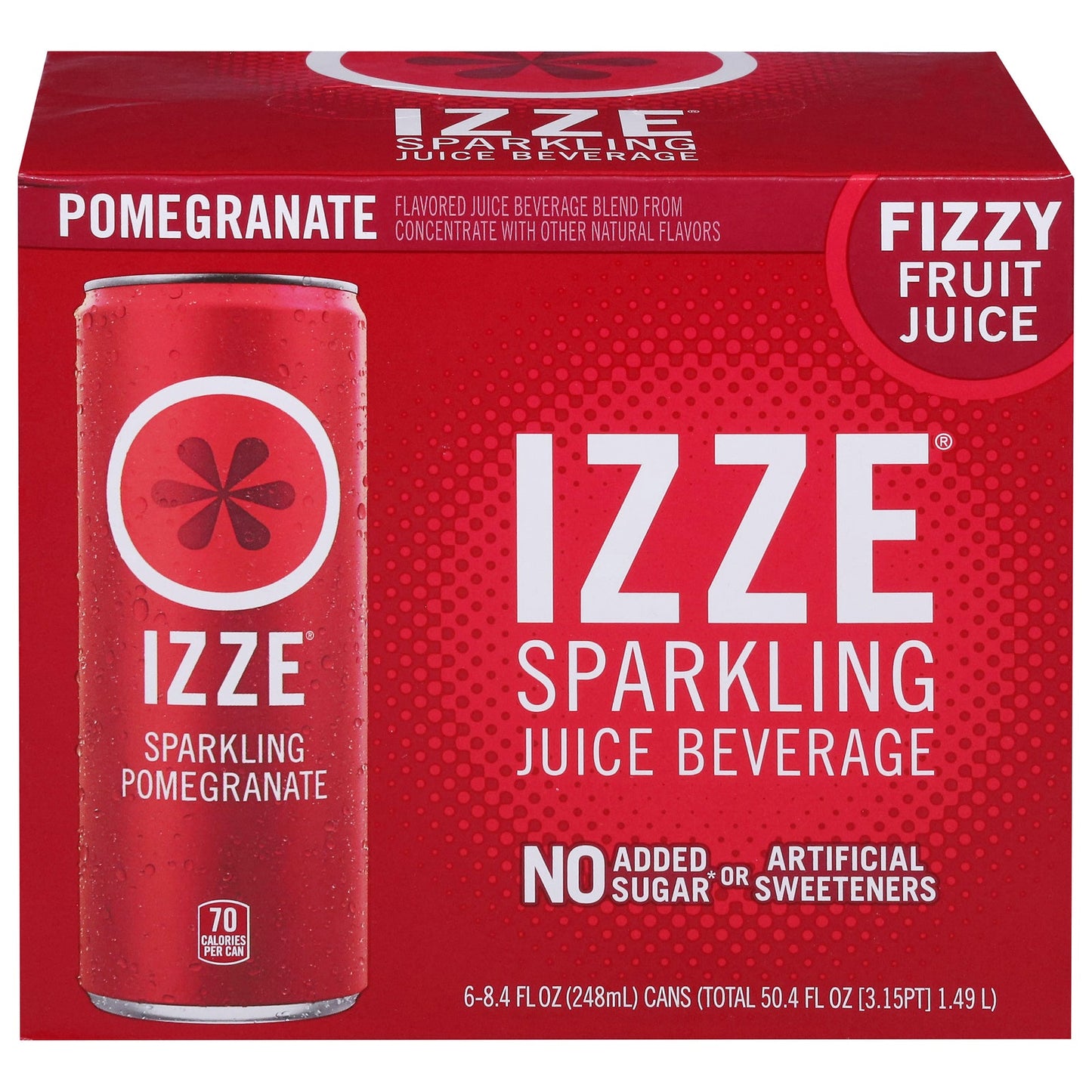 Izze Sparkling Pomegranate Juice, 4 x 6/8.4 fl oz