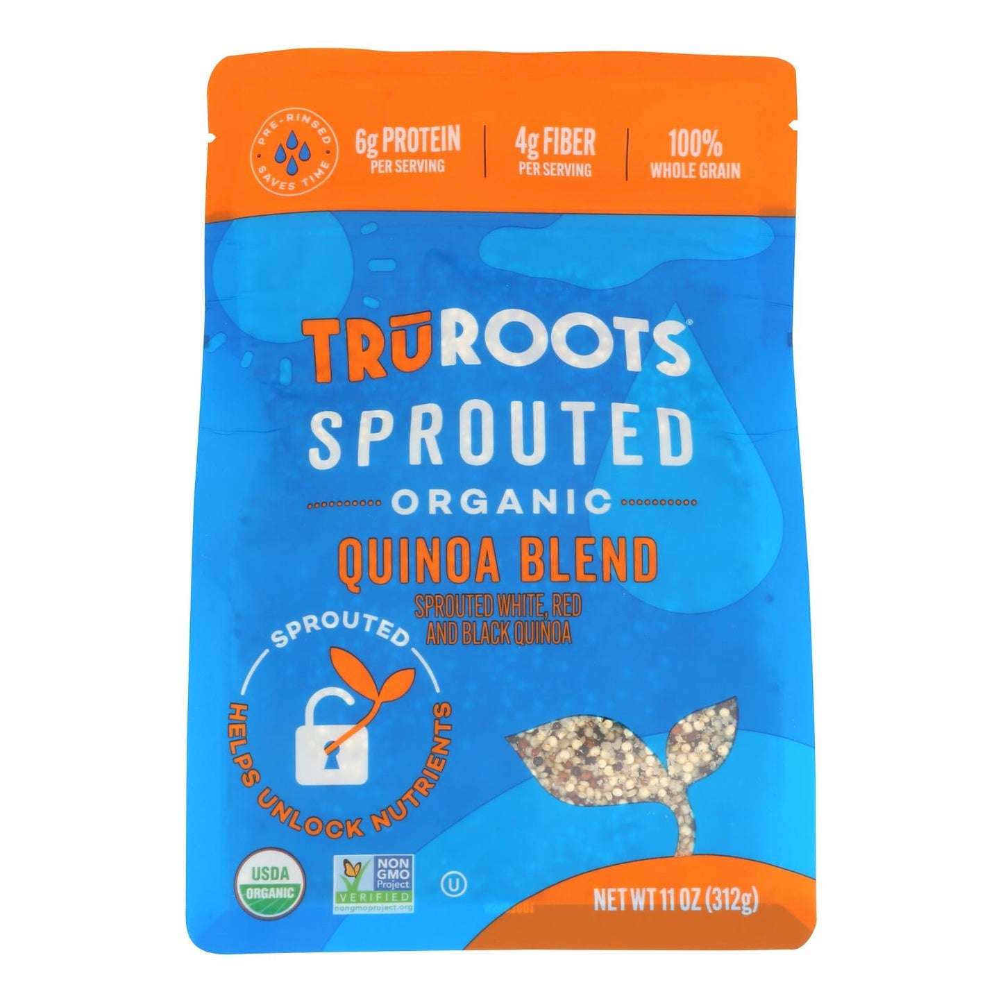 TruRoots Organic Sprouted Quinoa Blend, 11 oz, Pack of 6