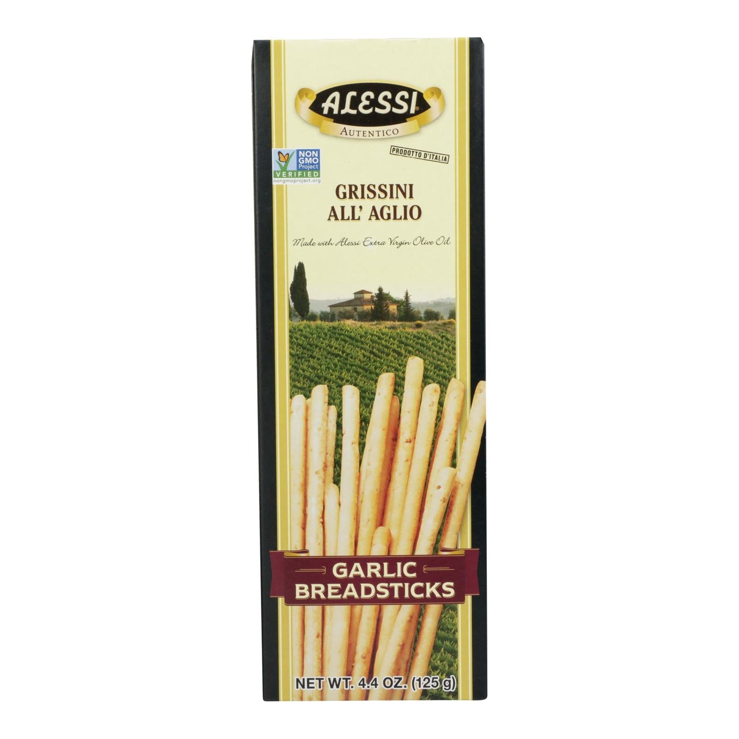 Alessi Garlic Breadsticks, Pack of 6 (4.4 oz Each)
