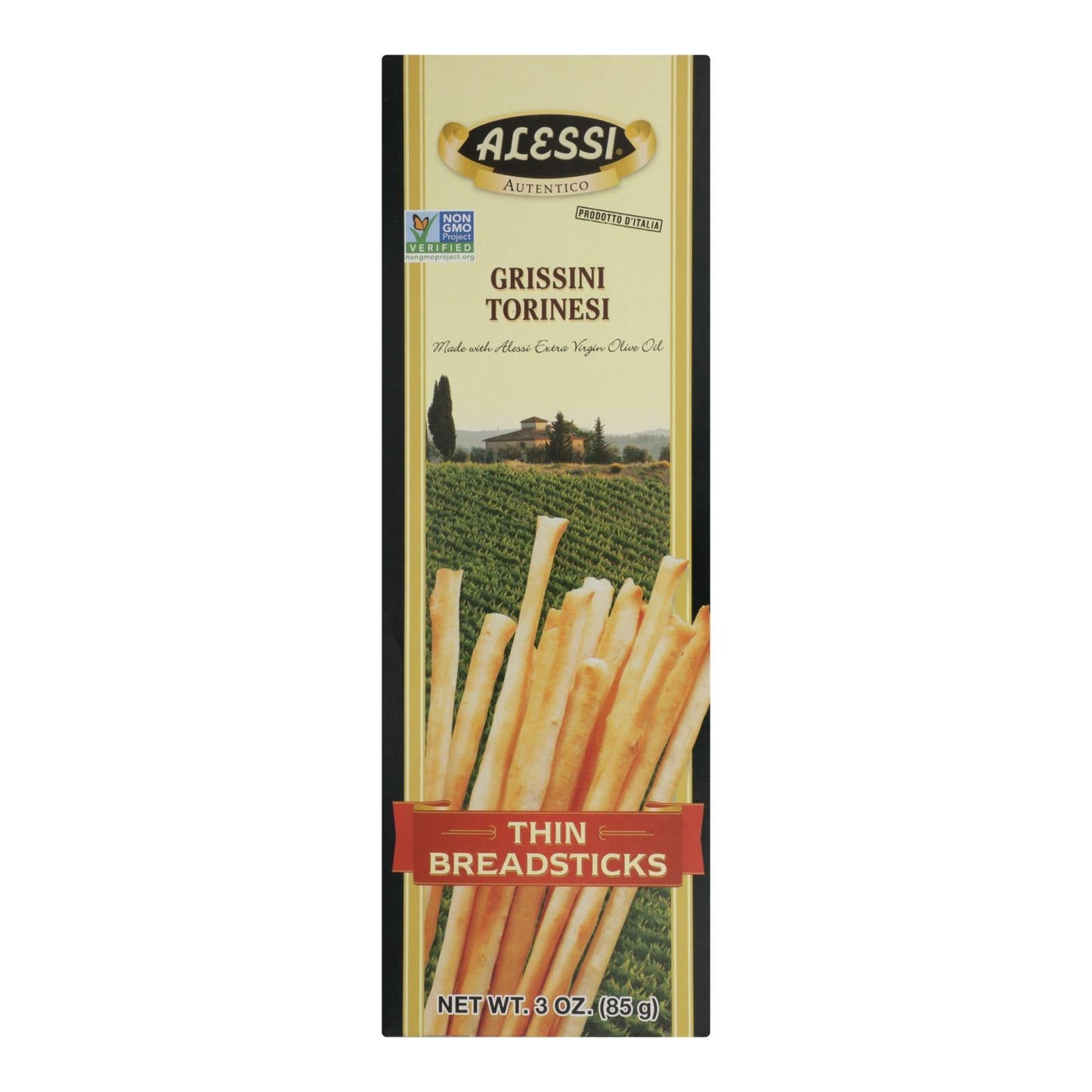 Alessi Thin Breadsticks, 3 oz, Pack of 6