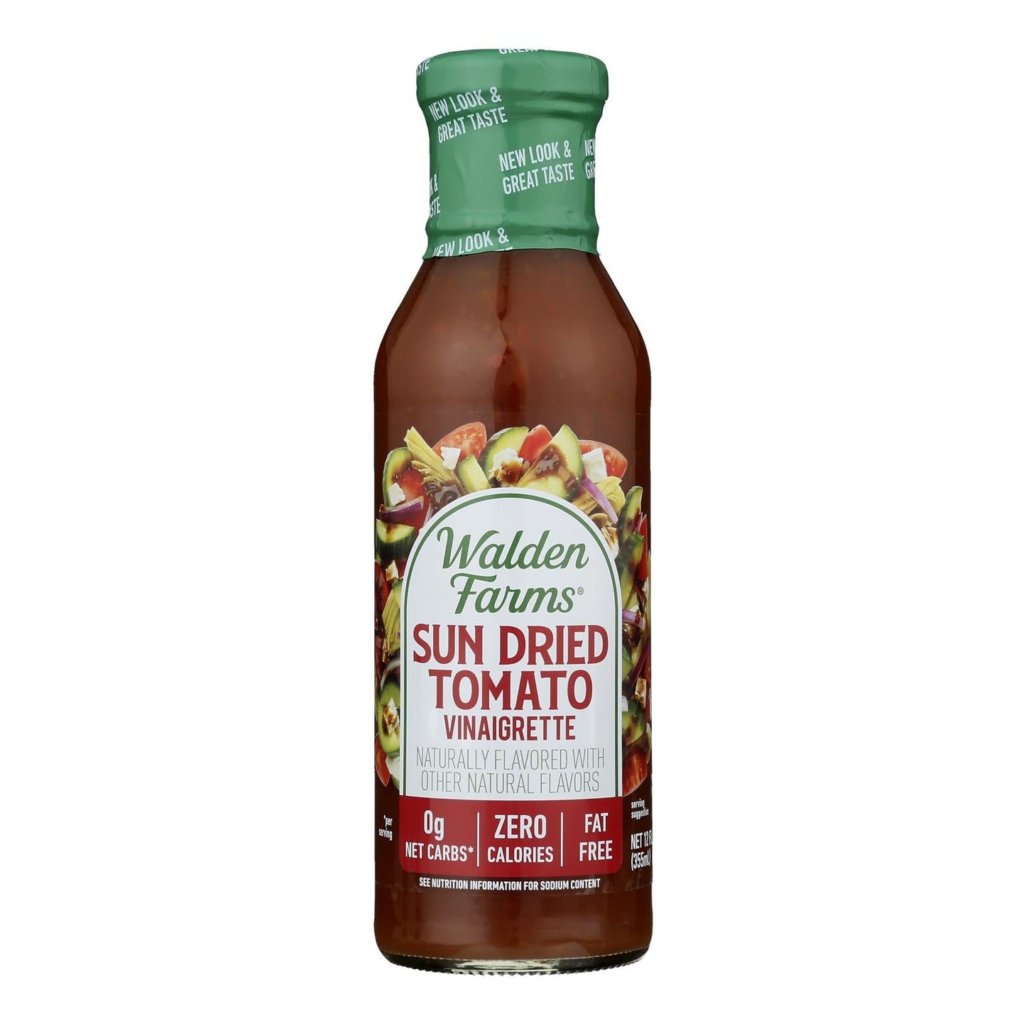 Walden Farms Italian Dressing with Sun-Dried Tomato - Pack of 6 - 12 fl oz - Sugar-Free & Calorie-Free