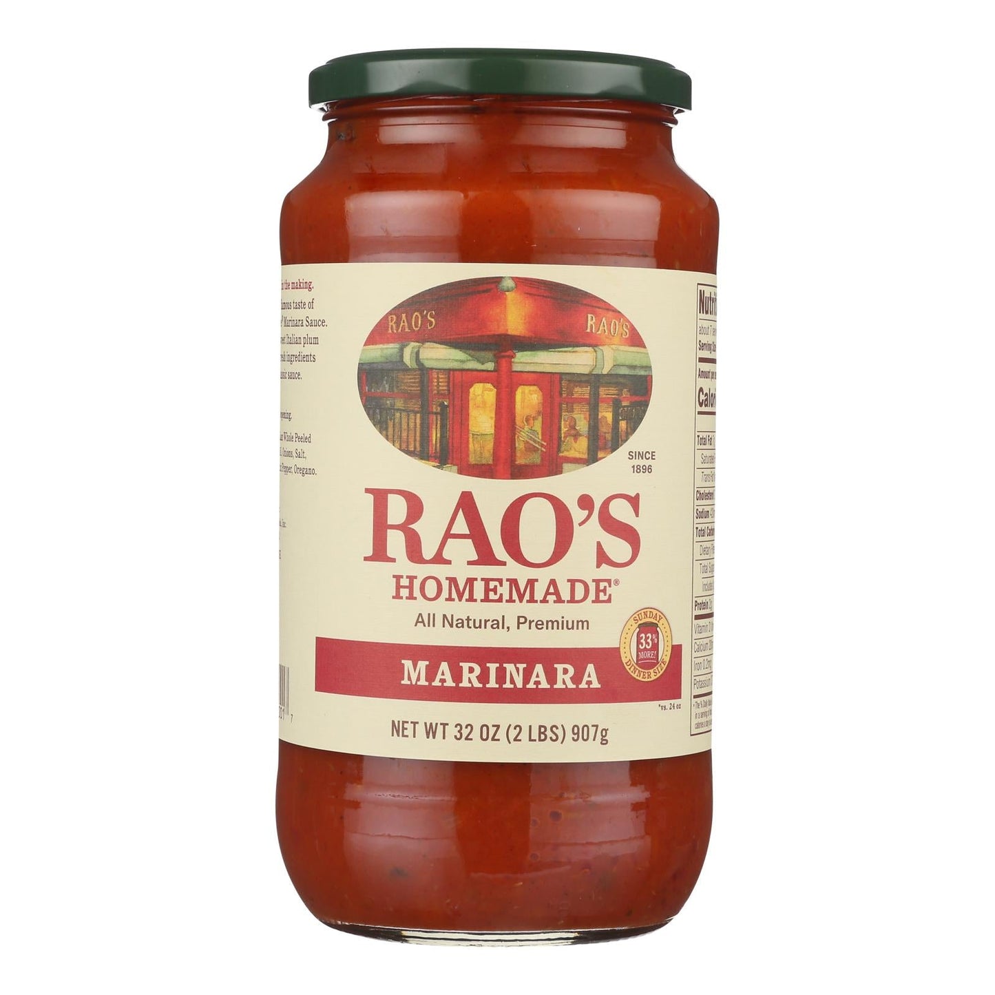 Rao's Homemade Marinara Sauce - Premium Italian Tomato Sauce, 32 oz (Case of 6)