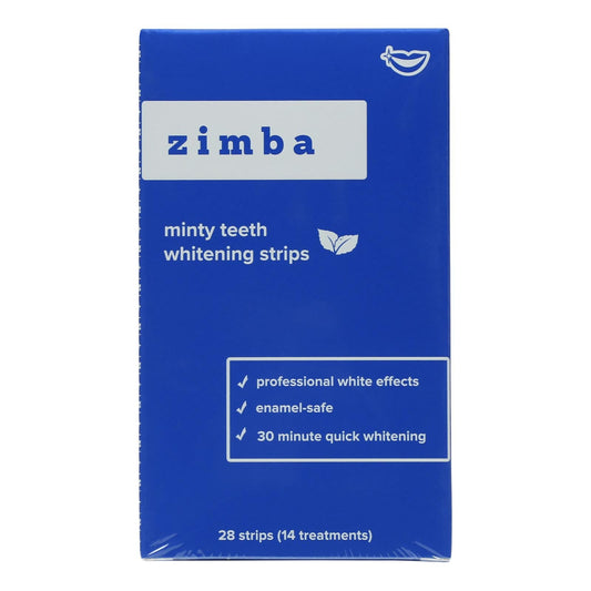 Zimba Teeth Whitening Strips - Mint Flavor - 6 Packs of 28 Count