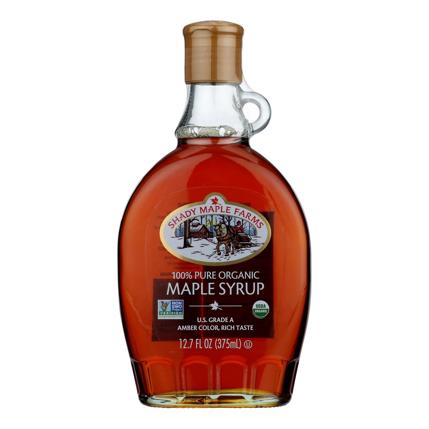 Shady Maple Farms 100% Pure Organic Maple Syrup - Grade A, 12.7 oz (Case of 12)