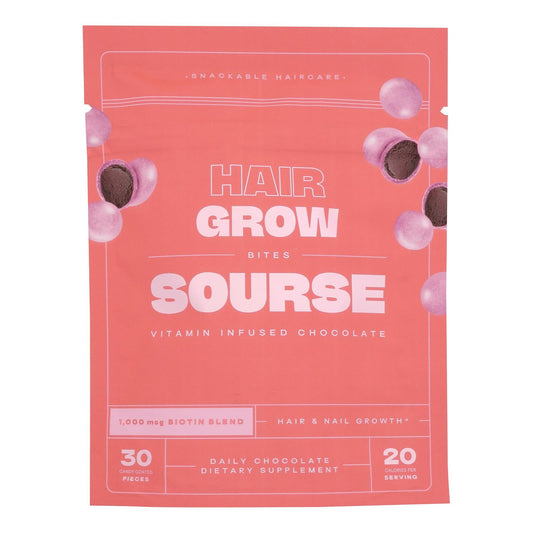 Sourse Hair Grow Bites - 6-30 Count - Hair Vitamin Gummies for Faster Hair Growth