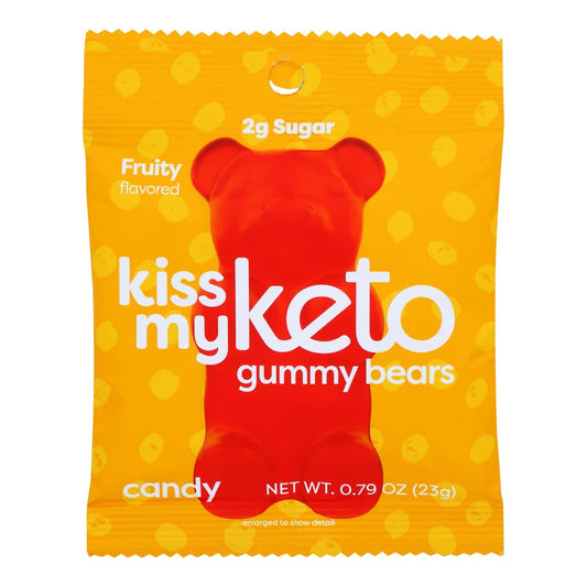 Kiss My Keto Gummy Bears, 12 Pack - .79 Oz Each - Low Carb, Sugar-Free Candy