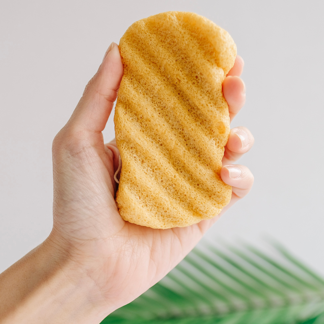 PURE SOL. Beauty Body Buff Turmeric Konjac Body Sponge