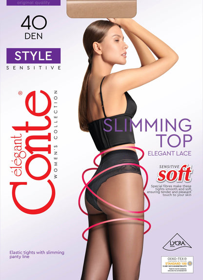 Conte Style Soft 40 Den - Modelling Bikini Shaping Women's Tights (8С-74СП)