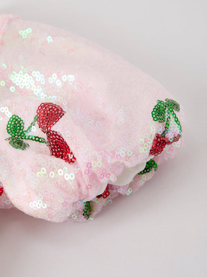 Sweet Cherry Sequins Cute Dress