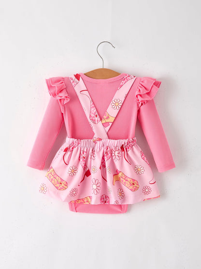 Girls Leopard Romper Of 6 Pcs In One Package