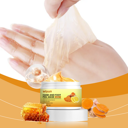 Wiyun Vitamin C Turmeric Pulls Hand And Foot Mask, Gently Cleans Dead Skin, Restores Moisture And Nourishes Delicate Hands And Feet Skin