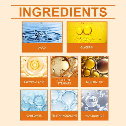 EELHOE Vitamin C Brightening Cream, Improve Drying To Reduce Fine Lines Held Acne Moist Brightens The Face Cream