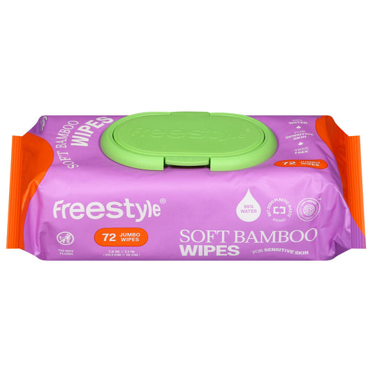 Freestyle Soft Bamboo Wipes - 72 Count - Gentle & Absorbent