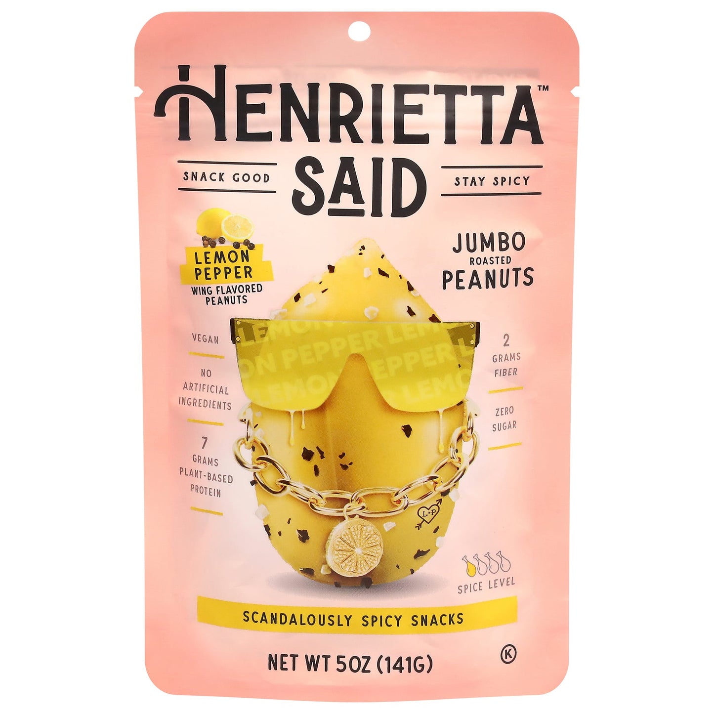 Henrietta Said Peanuts, Lemon Pepper, 5 oz, Case of 12