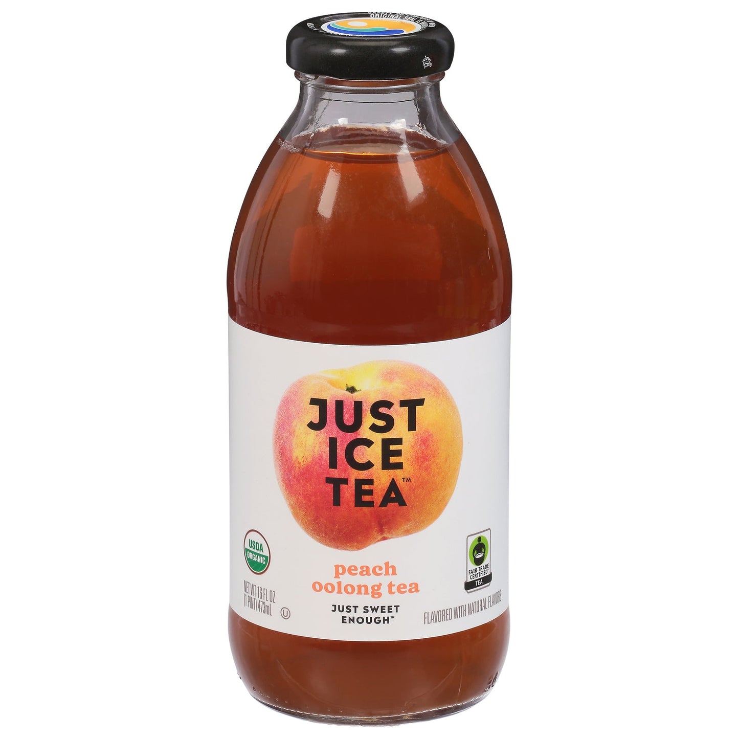 Just Ice Tea Organic Peach Oolong Tea, 16 fl oz , 12 Count