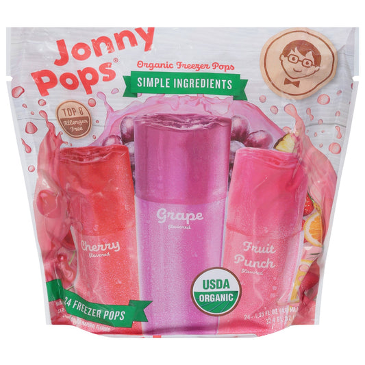 Jonnypops Freezer Pops Variety Pack, 3 Flavors, Pack of 6 - 32.4 Fl Oz