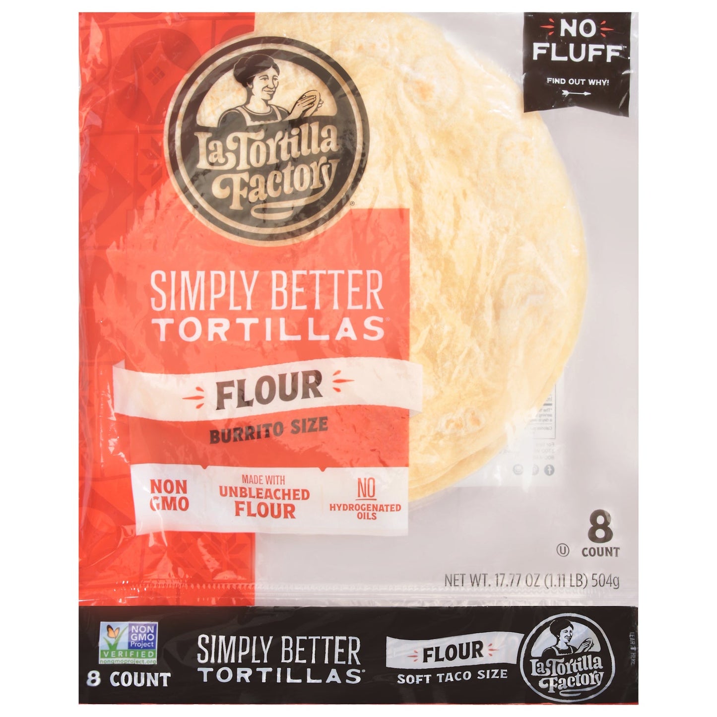 La Tortilla Factory Burrito Flour Tortillas - 10 Count, 17.77 Oz - Soft & Flexible