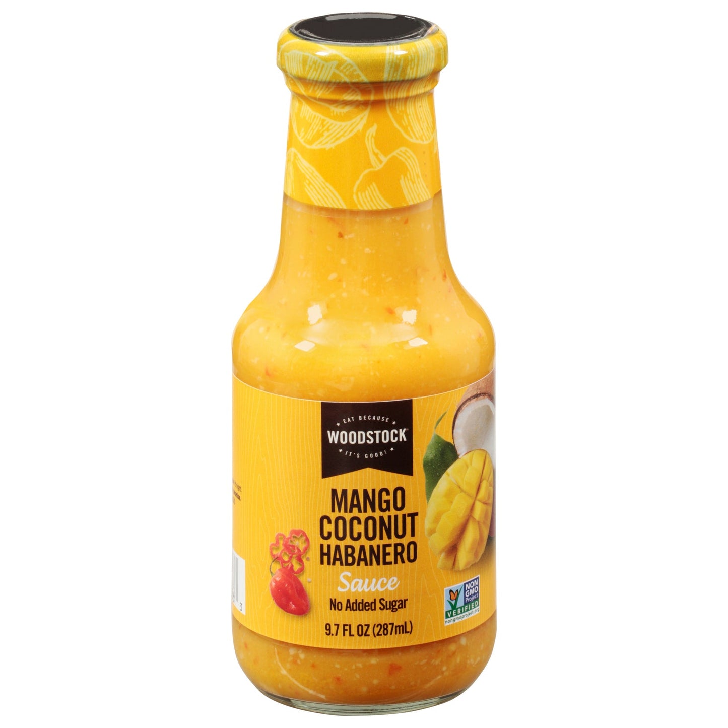 Woodstock Mango Coconut Habanero Sauce - 12 x 9.7 fl oz
