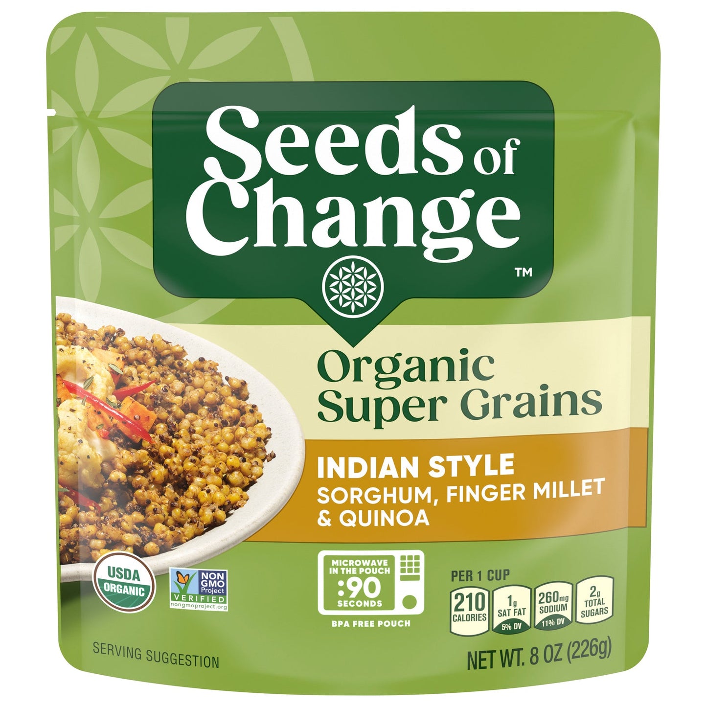 Seeds of Change Indian Style Organic Grains, 6 x 8 oz Pouches