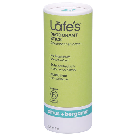 Lafe's Natural Body Care Bergamot Plastic Free Deodorant - 2.25 Oz