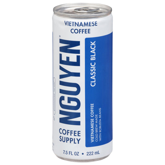 Nguyen Coffee Supply Classic Black Vietnamese Coffee - Strong & Bold (Pack of 12 - 7.5 fl oz)