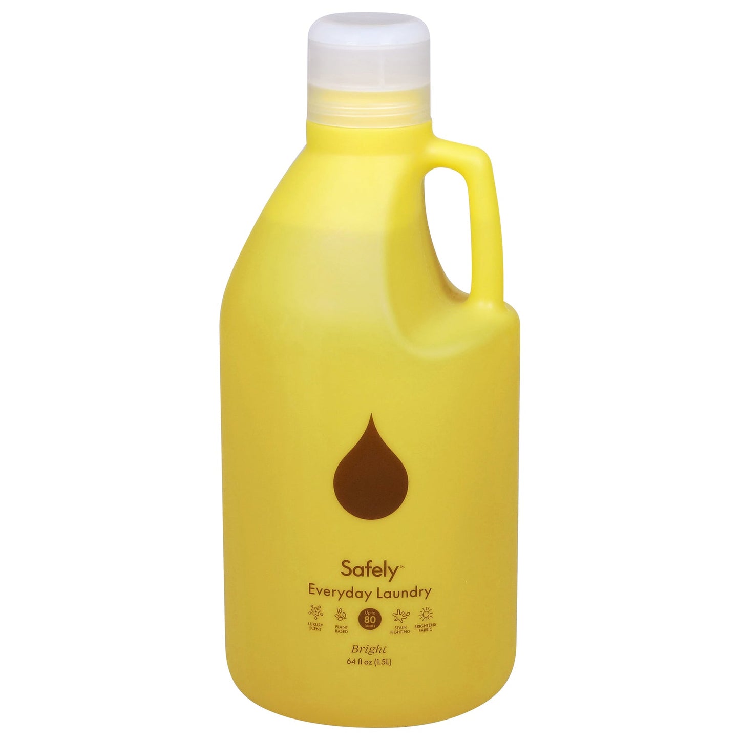 Safely Liquid Detergent Bright, 64 fl oz (Pack of 4) - Stain Fighting Power