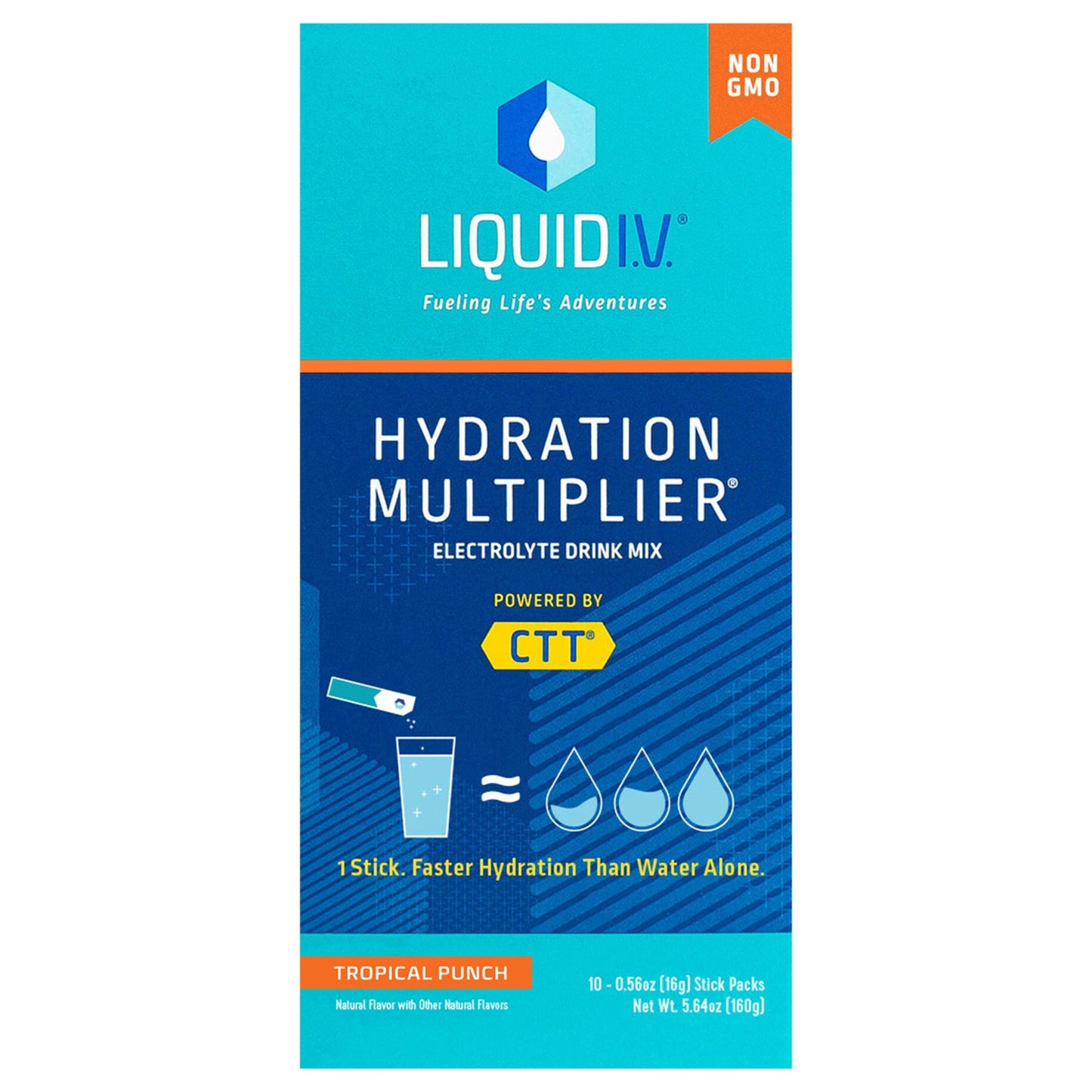 Liquid I.V. Hydration Multiplier Drink Mix - Tropical Punch, 10- 5.65 Oz Single-Serving Packets