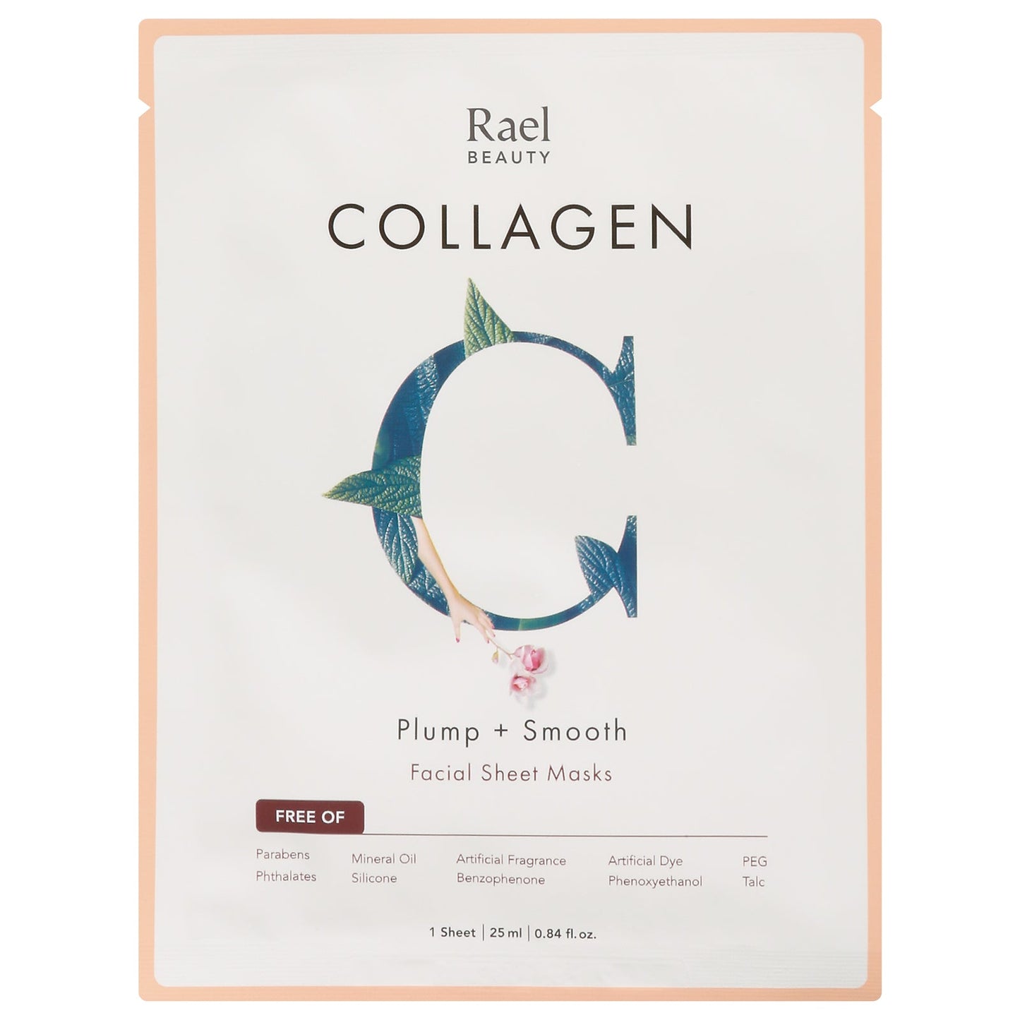 Rael Collagen Face Mask - Hydrating & Brightening - 1 Ct