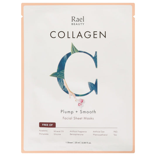 Rael Collagen Face Mask - Hydrating & Brightening - 1 Ct
