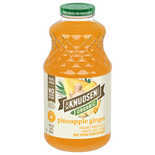 Rw Knudsen Family Organic Pineapple Ginger Juice, 32 oz  (6 Count)