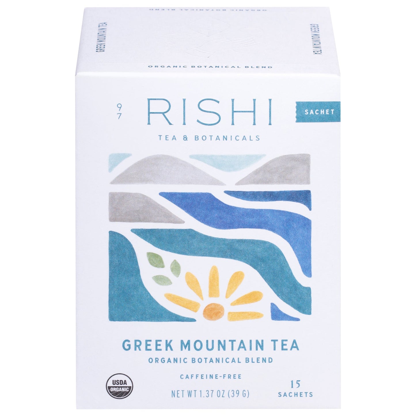 Rishi Tea Organic Greek Mountain Tea - 6-15 Count, Aromatic Herbal Infusion
