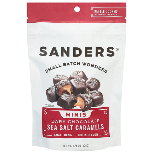 Sanders Dark Chocolate Sea Salt Caramel Bites - 12 x 3.75 Oz Pouches