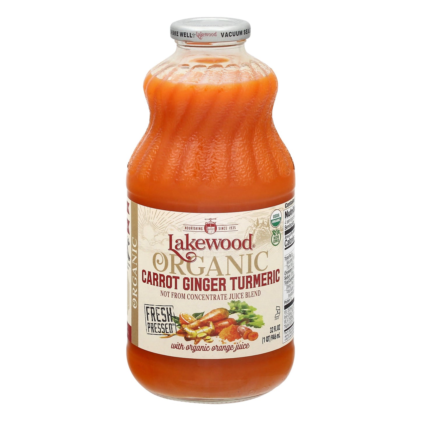 Lakewood Organic Ginger Turmeric Juice - 32 oz  - 6 Pack