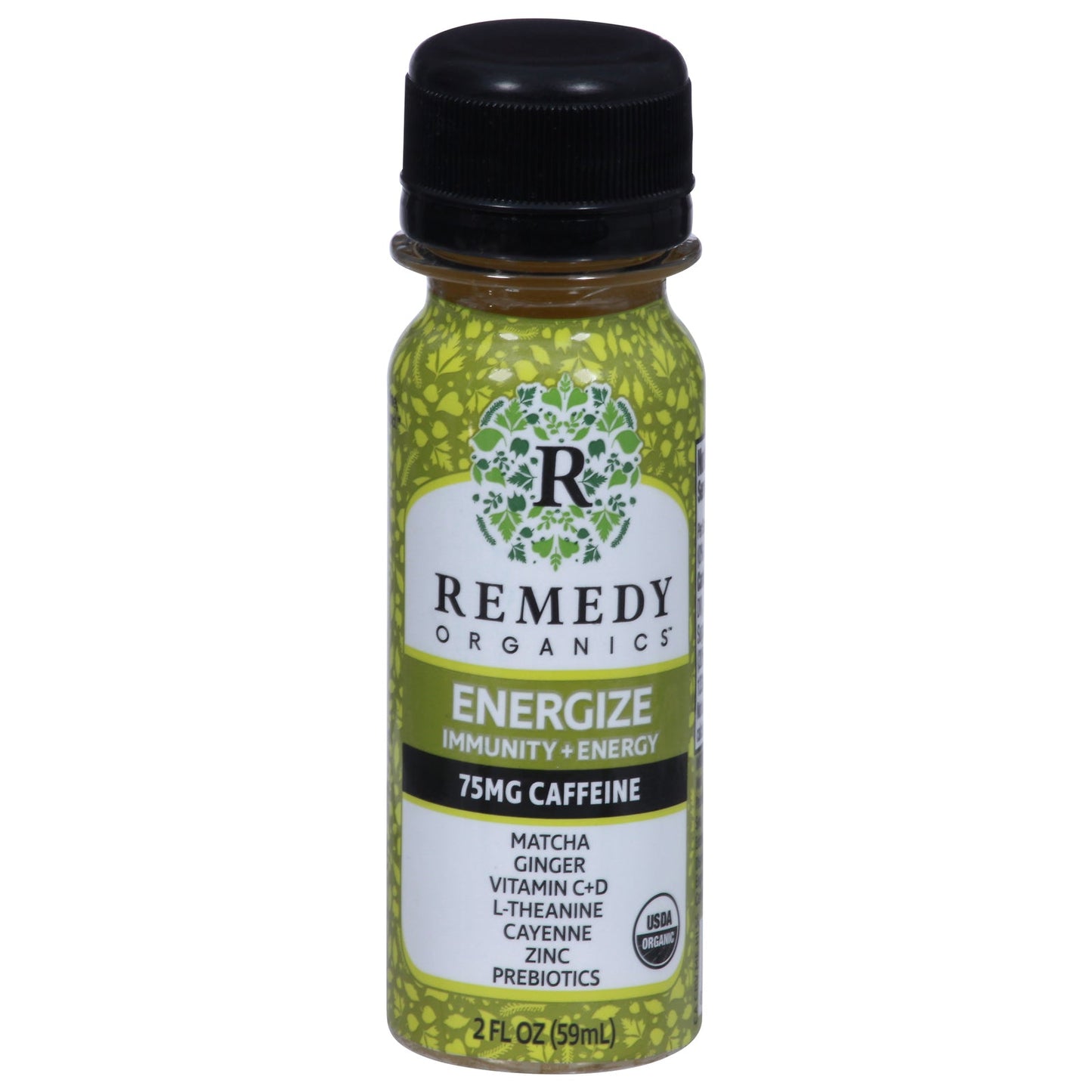 Remedy Organics Energize Shot: Organic Energy + Immune Support - Pack of 24 (2 oz )