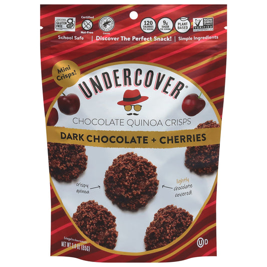 Undercover Chocolate Dark Chocolate Cherry Mini Crisps - 12 x 3 oz Cases