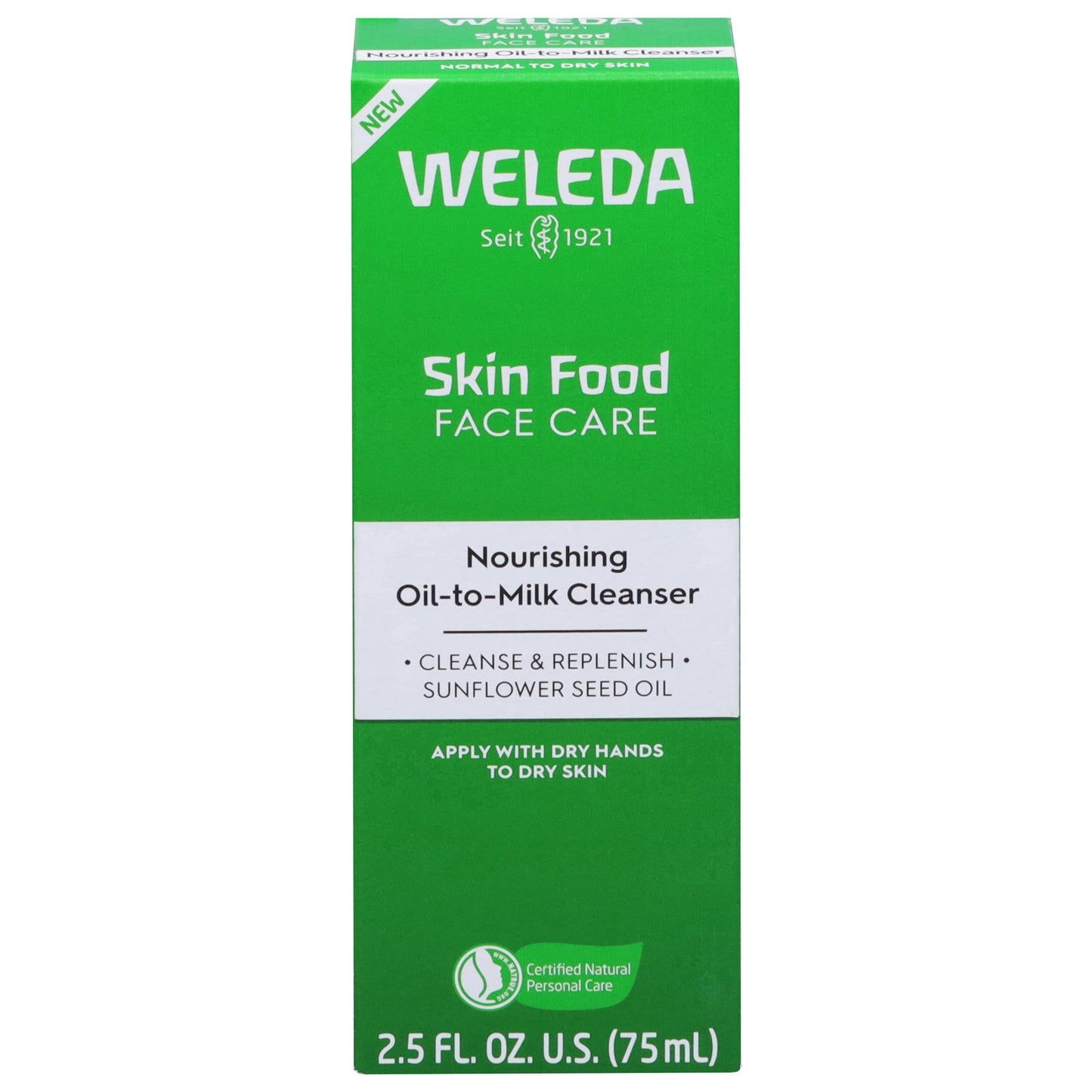 Weleda Skin Food Cleansing Oil - Gentle Face Cleanser & Makeup Remover - 2.5 fl oz