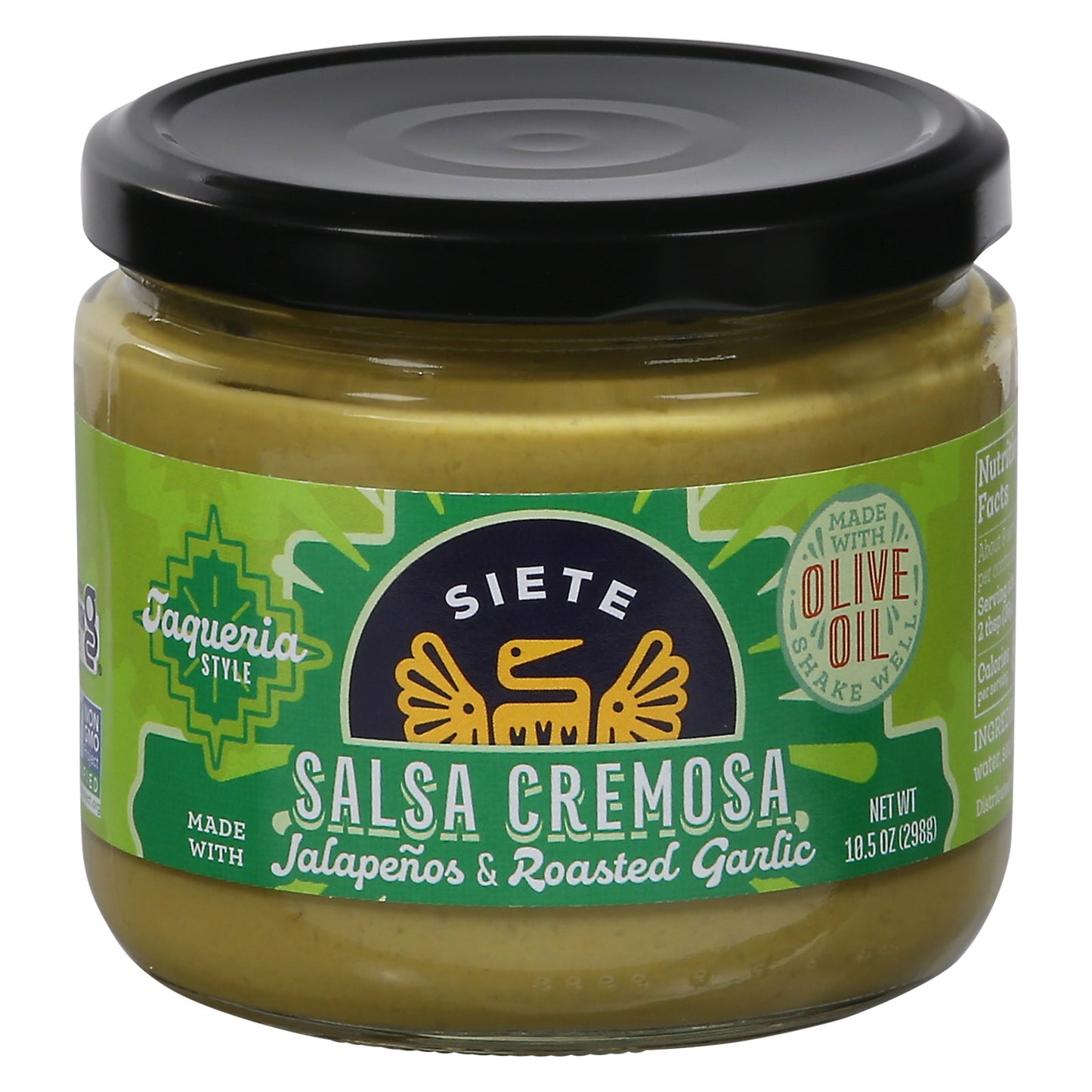 Siete Salsa Cremosa Jalapeño (Pack of 6) - 10.5 oz  - Creamy & Mild Heat